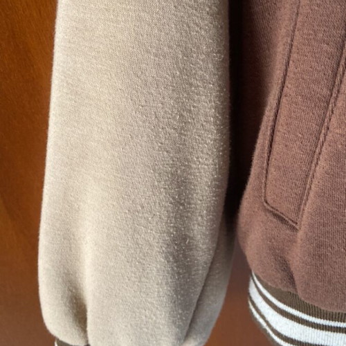 Bershka college jacket like new, size S, beige and brown