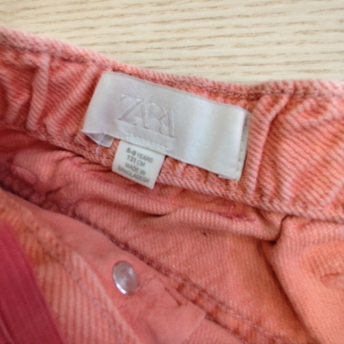 Zara denim shorts like new, pink, age 8-9 years