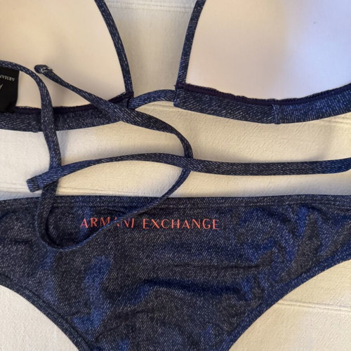 Armani Exchange bikini in dark blue denim style new