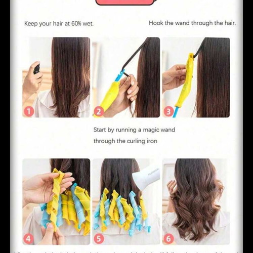 Curl spiral set of 18 pieces like new with hook