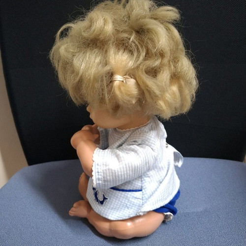 Vintage doll like new with child face, 30 cm tall