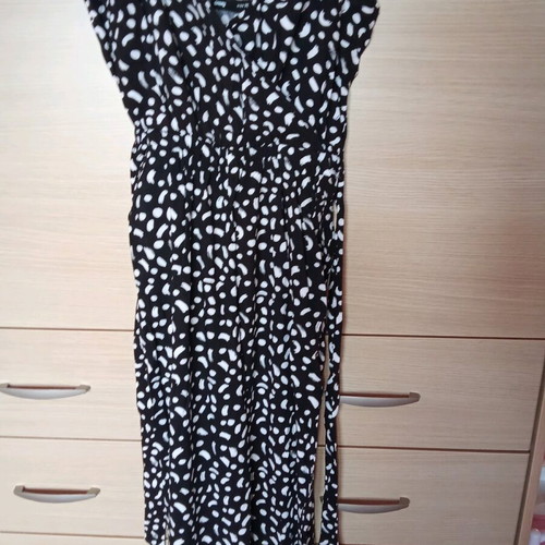 One-piece black and white jumpsuit with pockets medium Sinsay like new