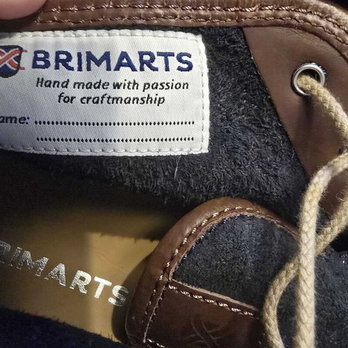 Brimarts suede sneakers used, dark blue and brown, size 44