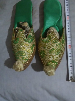 Traditional decorative shoes new, handmade embroidery, 28 cm