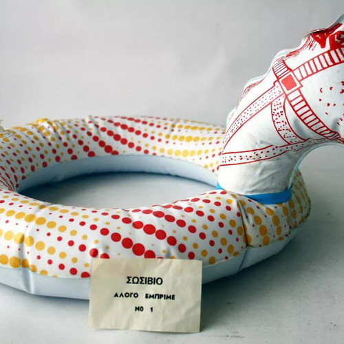 Horse-shaped lifebuoy new, 1970s vintage