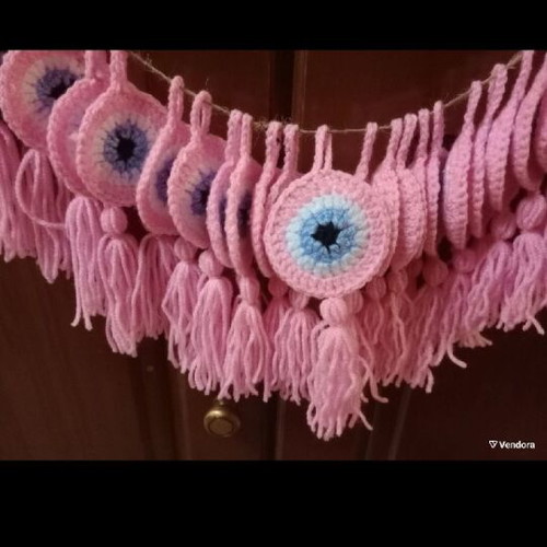 Crocheted eye handmade made to order, flat for favors