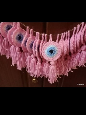 Crocheted eye handmade made to order, flat for favors