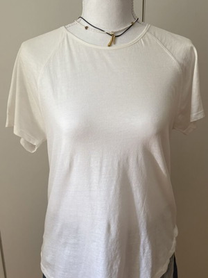 Zara blouse white satin finish size M/L like new