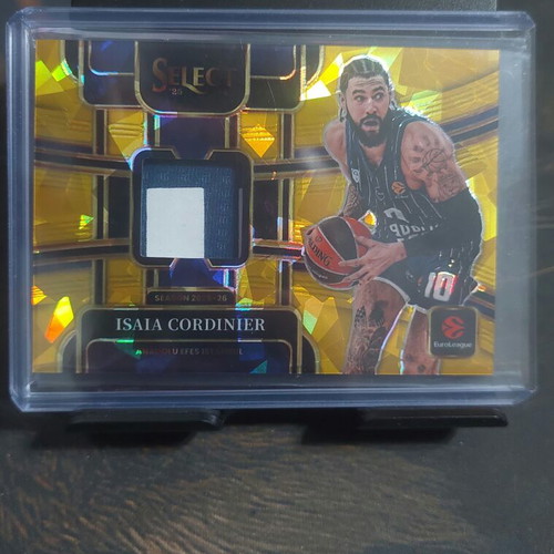2025-26 Panini Select EuroLeague Gold Isaia Cordinier Patch Card 2/10