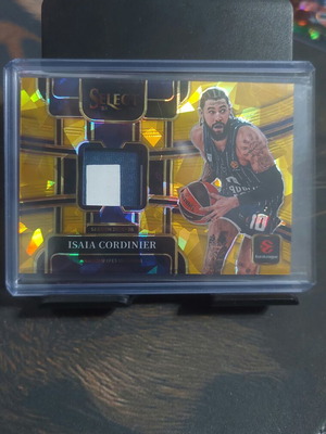 2025-26 Panini Select EuroLeague Gold Isaia Cordinier Patch Card 2/10
