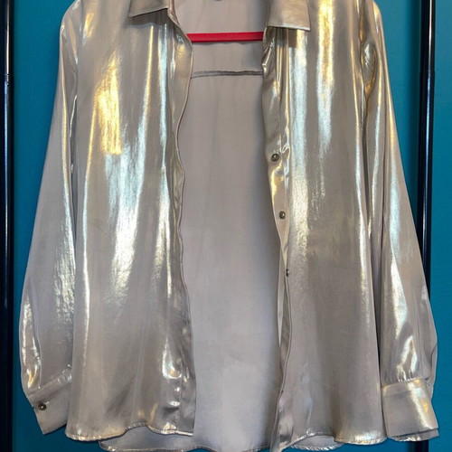 Zara shirt gold like new, size S