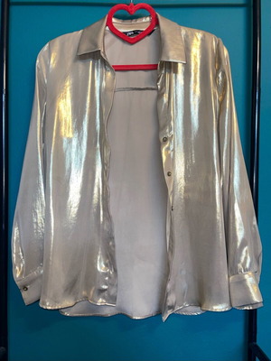 Zara shirt gold like new, size S