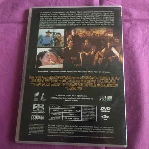 Legends of Fall DVD movie used with subtitles