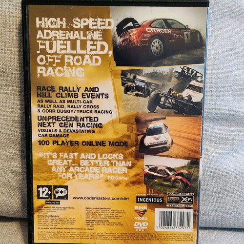 Colin McRae DiRT PC DVD used in very good condition