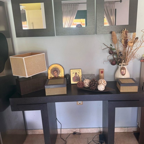 Entrance furniture with 3 mirrors, wenge color, oak wood, like new