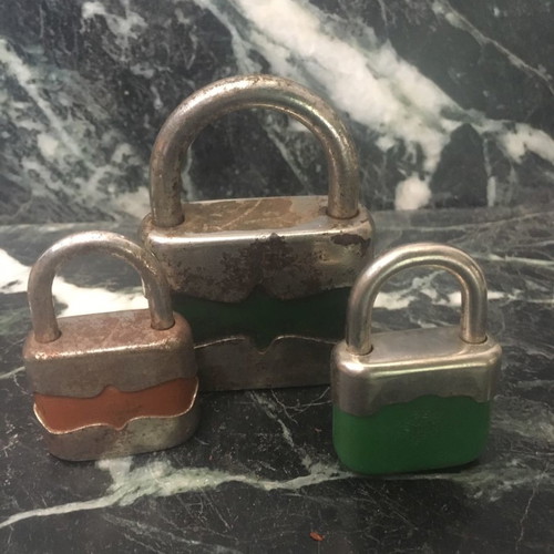 Old locks used, set of 3 pieces