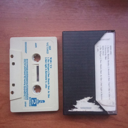 U2 War audio tape used, 1980s collectible cassette