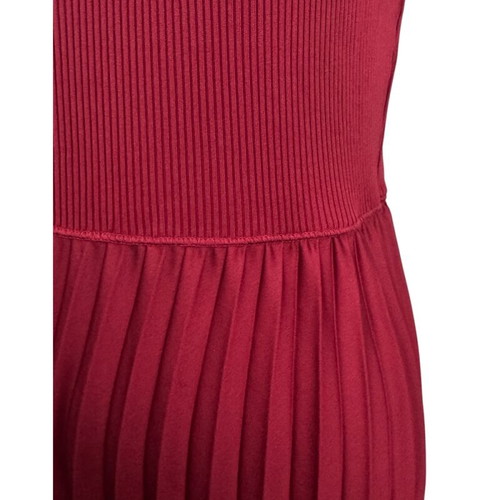 Zara long sleeveless dress with pleats new, red, size M