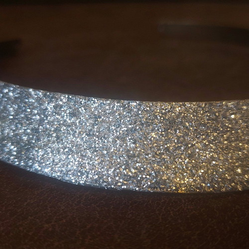Silver choker handmade vintage used with glitter
