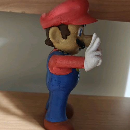 Super Mario figure like new handmade painted