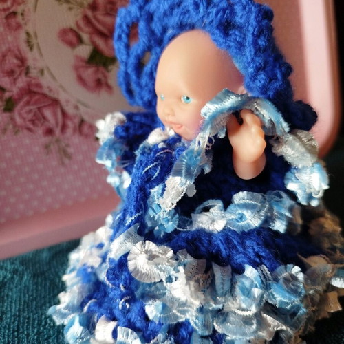 Doll with Handmade Dress and Hat New