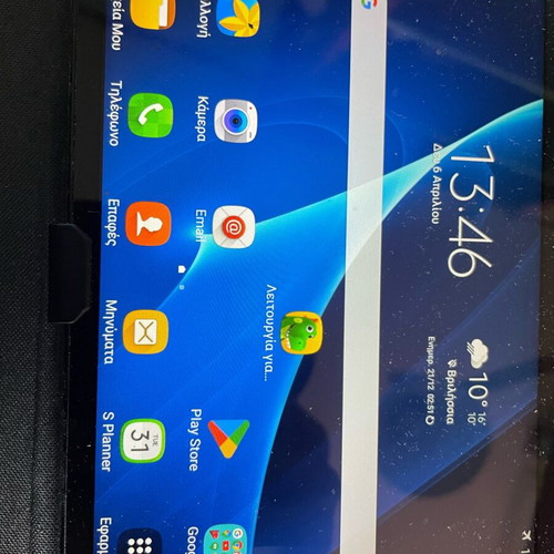 Samsung Galaxy Tab A (2016) used with book case and charging cable