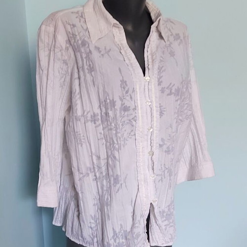 C&A CANDA women's shirt with transparent floral print