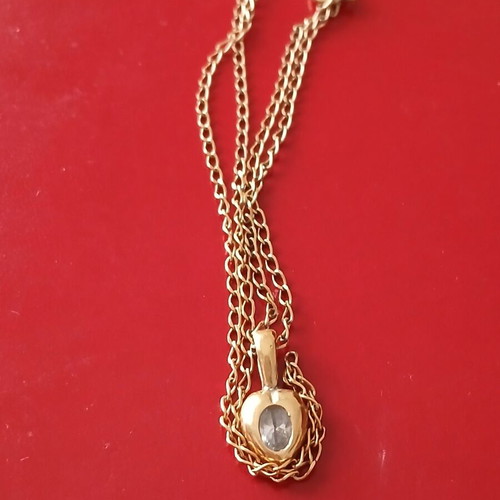 Gold plated silver 925 necklace 42 cm like new