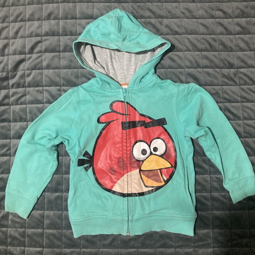 Angry Birds Kids Jacket like new, turquoise, H&M, sizes 110-116 cm