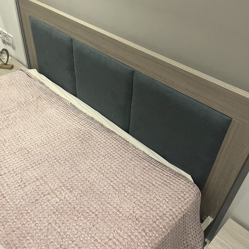 Double bed with two bedside tables
