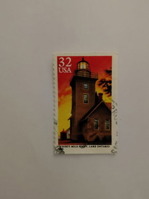 Γραμματόσημο Thirty Mile Point Lake Ontario σαν καινούργιο, ΗΠΑ 32 cents 1995