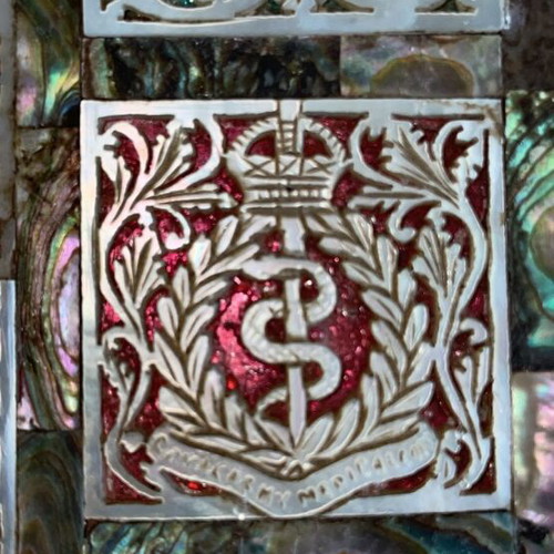 Maple cover with Royal Navy Medical emblem like new
