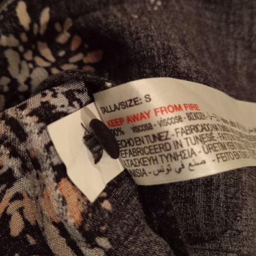 Oysho Oversized Floral Blouse 100% Viscose New, Dark Purple