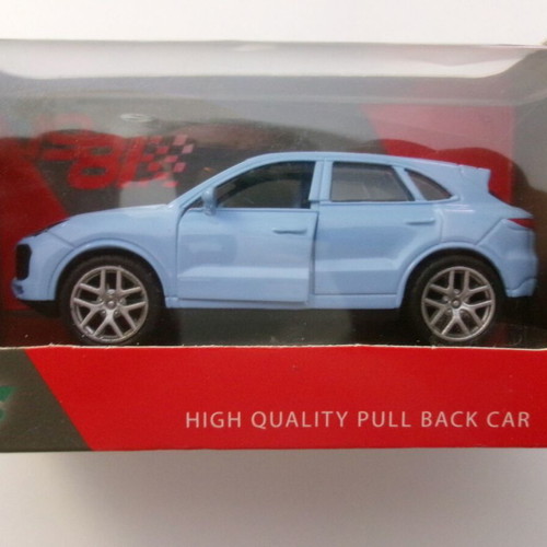 Miniature SUV metal model with opening doors, blue, 10.5cm, new