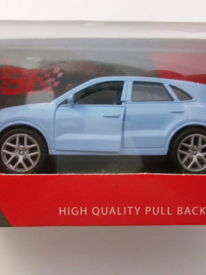 Miniature SUV metal model with opening doors, blue, 10.5cm, new
