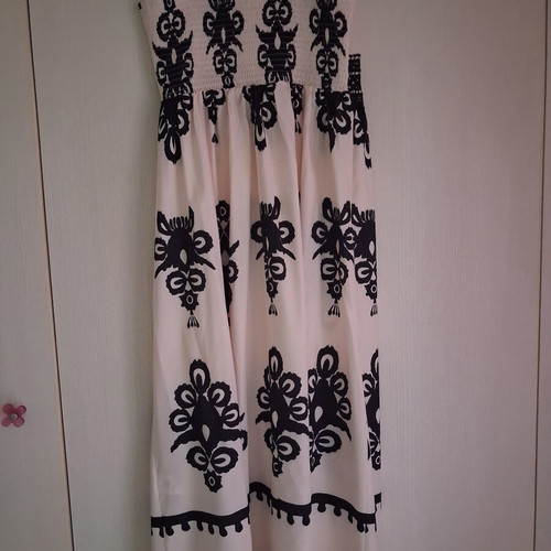 Maxi summer dress new, boho style, black and white