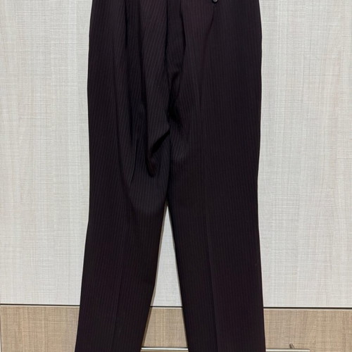 Lisa Dean wool pants M/L like new, grey-brown with stripes
