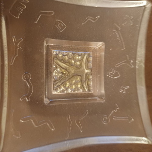 Decorative crystal platter 15cm like new