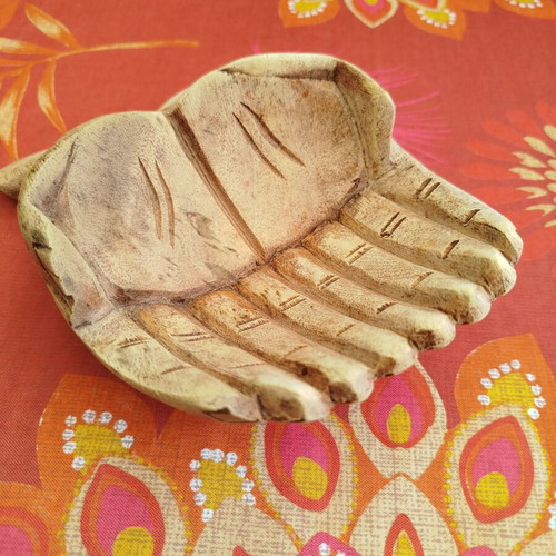 Handmade wooden decorative jewelry holder like new
