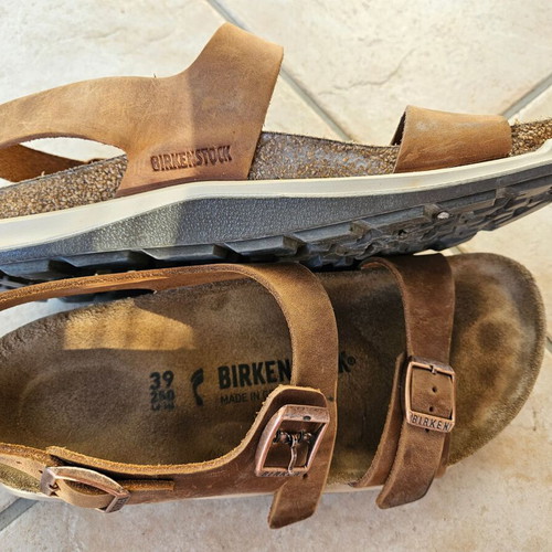 Birkenstock δερμάτινα πέδιλα μεταχειρισμένα, νούμερο 39
