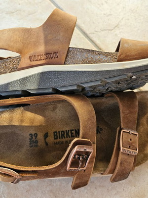 Birkenstock δερμάτινα πέδιλα μεταχειρισμένα, νούμερο 39
