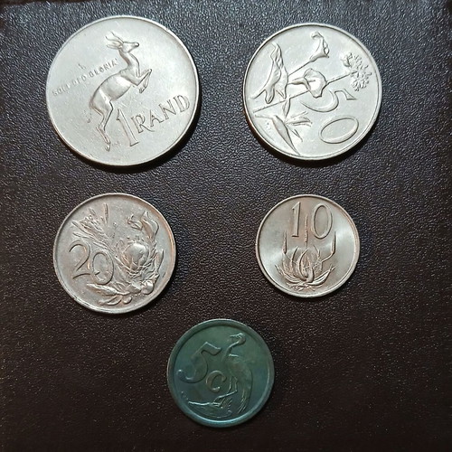 Set of 5 South African coins