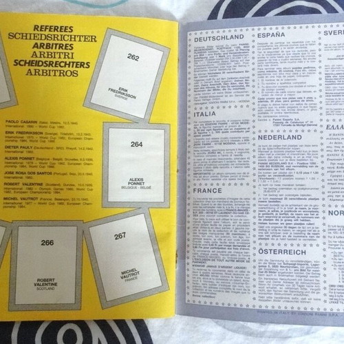 Panini EURO88 album used with unrelated stickers