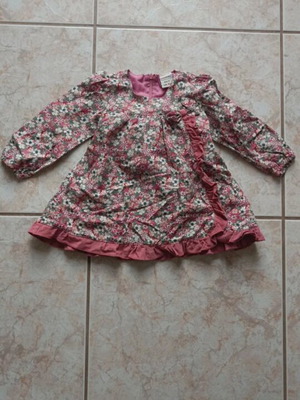 Floral dress pink Matou France 12 months new