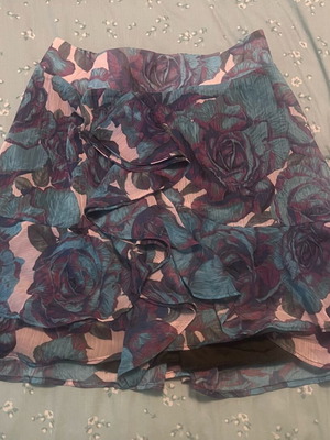 Mini skirt floral with flounce new Iraida multicolor size S