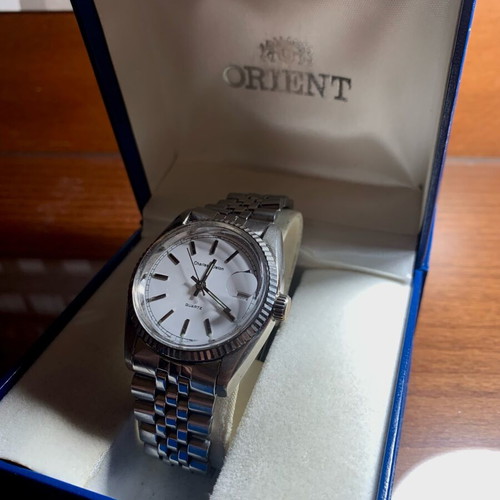 Charles Delon Datejust 36mm quartz watch used, vintage style