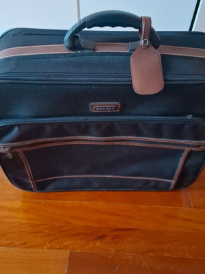 Delsey suitcase 55×42 cm new, blue and brown