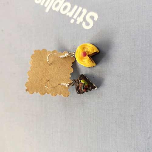 Sweet earrings new, multicolored