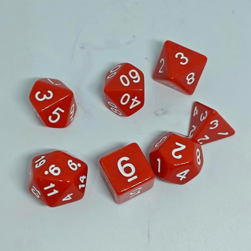 RPG polyhedral dice set 7 pieces like new