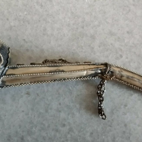 Collectible pipe used, handmade wooden with silver decoration
